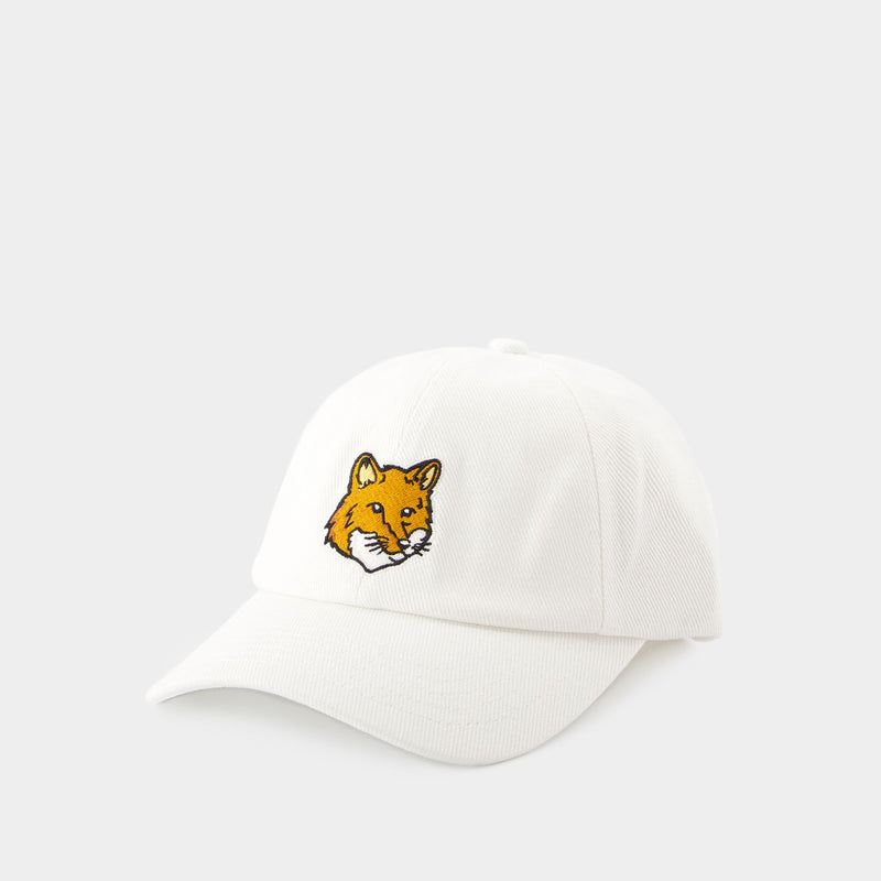 Large Fox Head 6p 白色棉质棒球帽