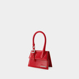 Jacquemus Le Chiquito Moyen Boucle 中号红色皮质斜挎包