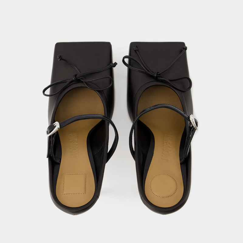 Les Chaussures Ballet Pumps - Jacquemus - Leather - Black