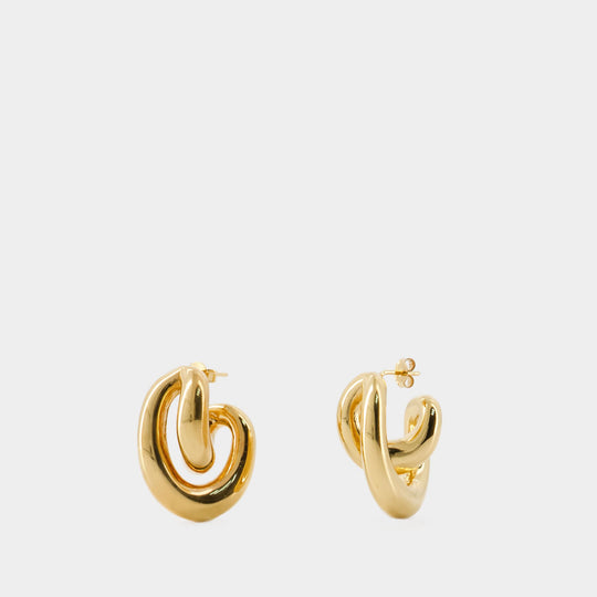 Bo Initial Blow Earrings - Charlotte Chesnais - Silver - Gold