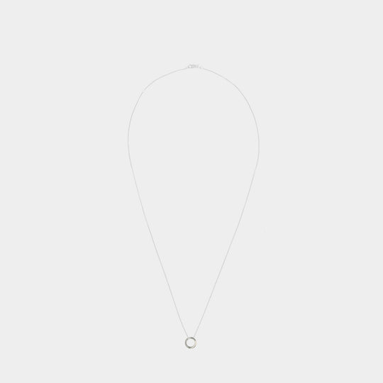 2.5G 抛光拉丝纯银圆形项链