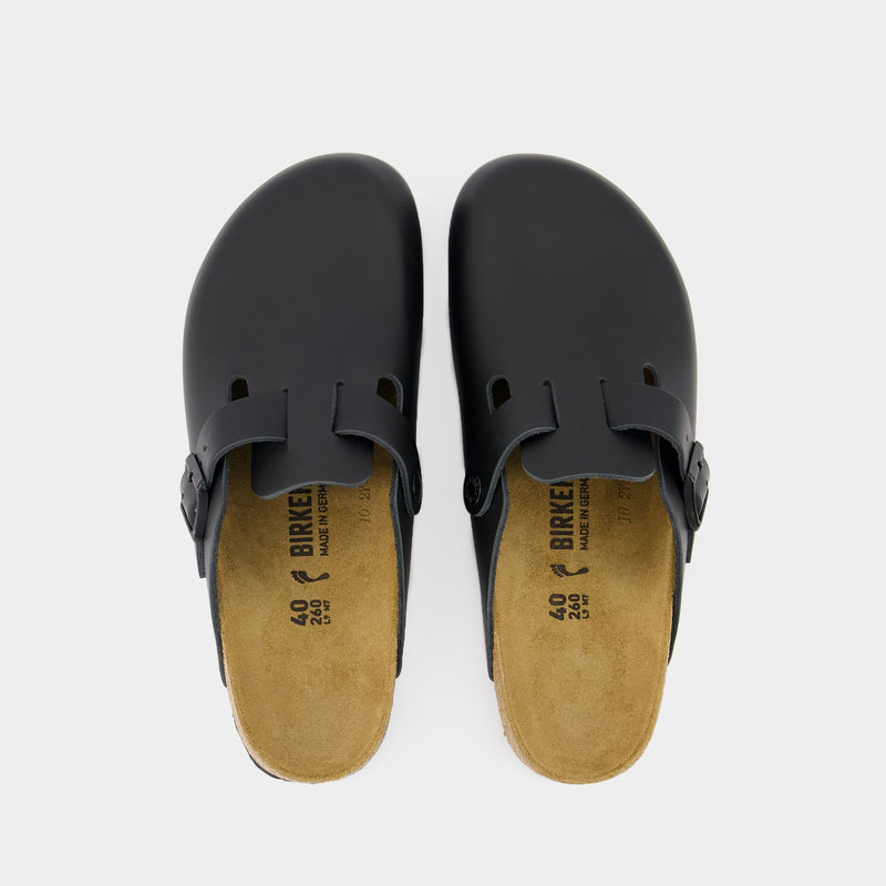 Birkenstock Boston Nl Black 皮质勃肯鞋