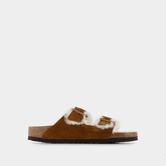 Birkenstock Arizona Sandals 磨绒牛皮带羊毛内衬勃肯鞋窄版