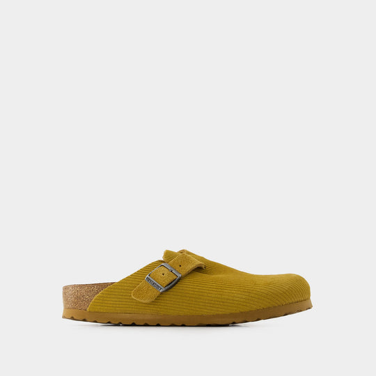 Birkenstock Boston VL 棕色灯芯绒勃肯凉鞋