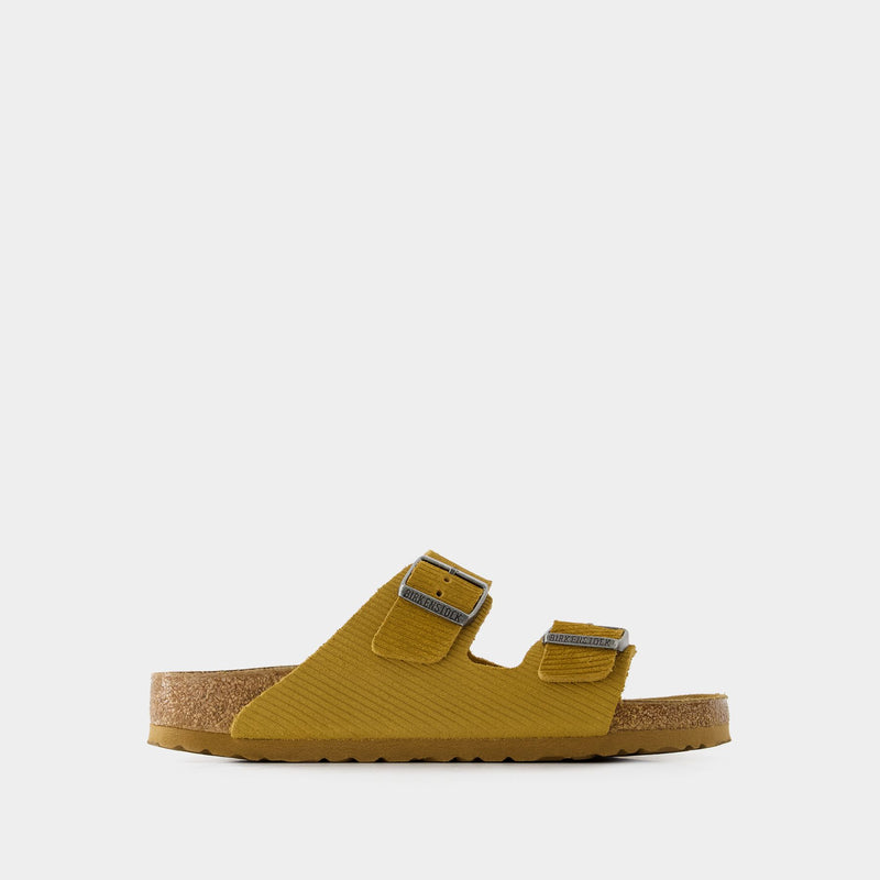 Birkenstock Arizona Vl 棕色灯芯绒勃肯凉鞋 情侣款