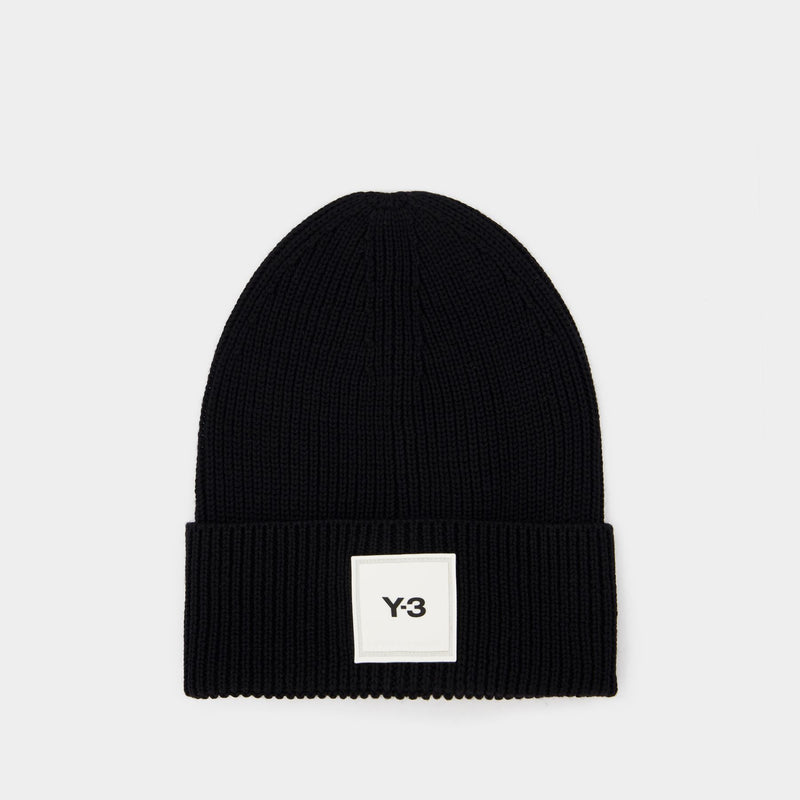 Y-3 Beanie 黑色羊毛帽子