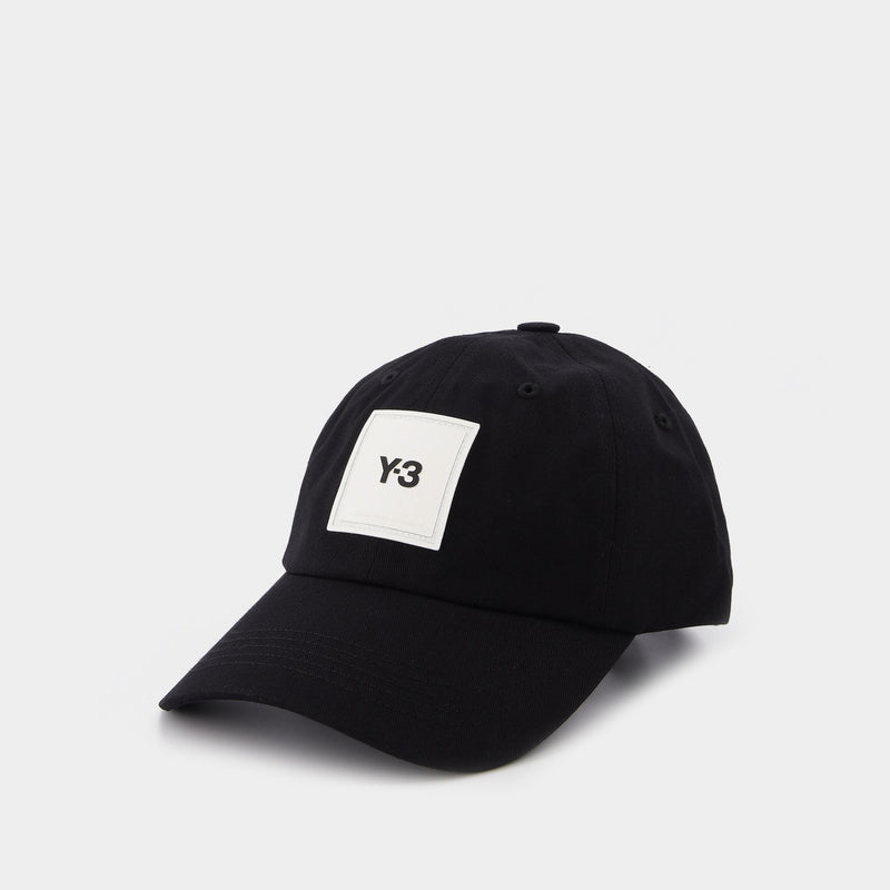 Y-3 Sql Cap 黑色帆布棒球帽