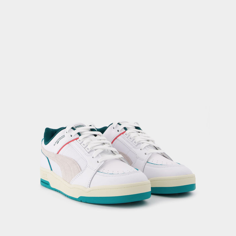 彪马 Puma Slipstream Lo Retro 黑色光面牛皮运动鞋