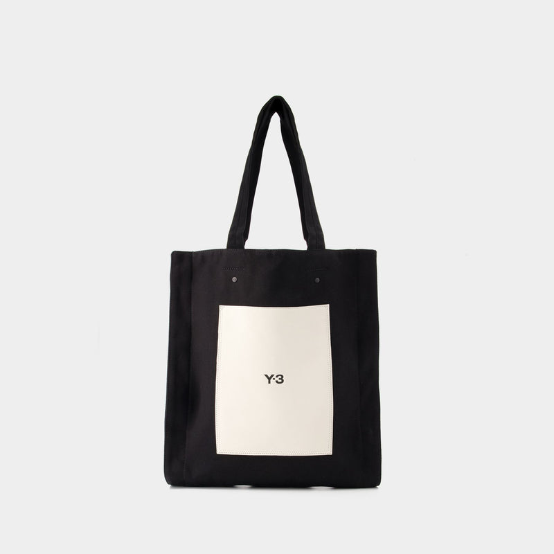 Y-3 Lux Tote 黑色棉质涤纶手提包