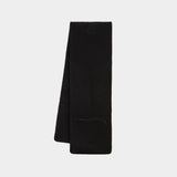 Y-3 Q Scarf 黑色混纺围巾