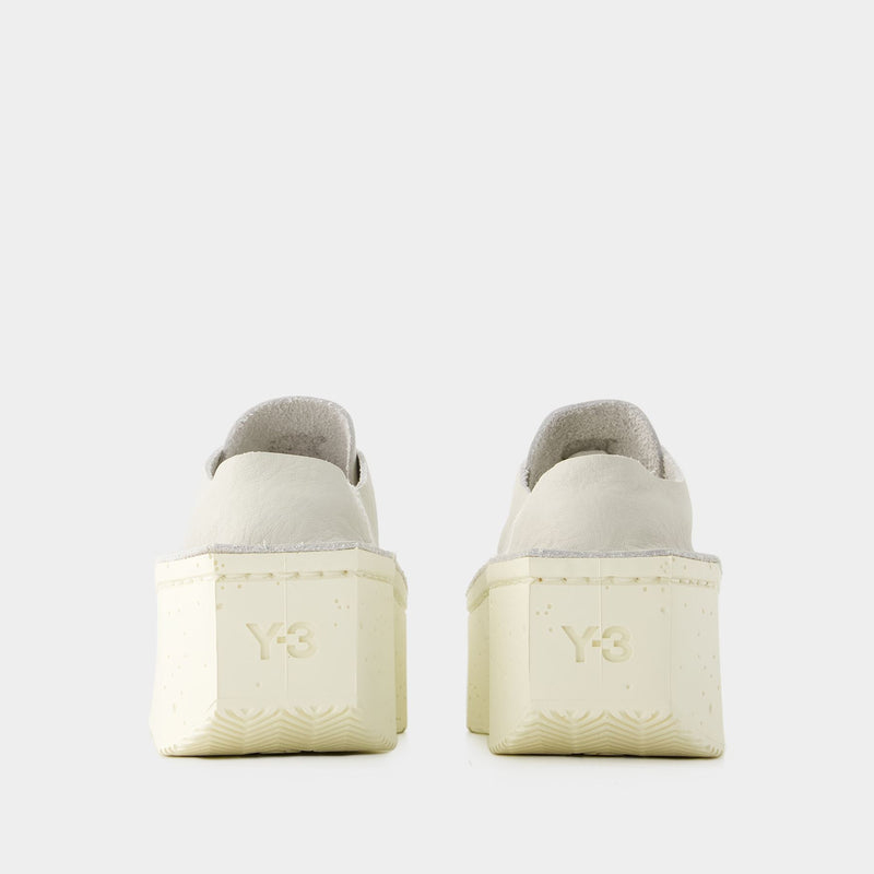 Y-3 Renga Lo Sneakers 白色厚底小牛皮厚底绑带运动鞋