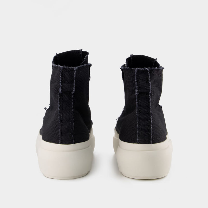 Y-3 Nizza High Sneakers 帆布皮质拼接高帮厚底运动鞋