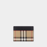 Sandon Cardholder in Beige/Black Fabric