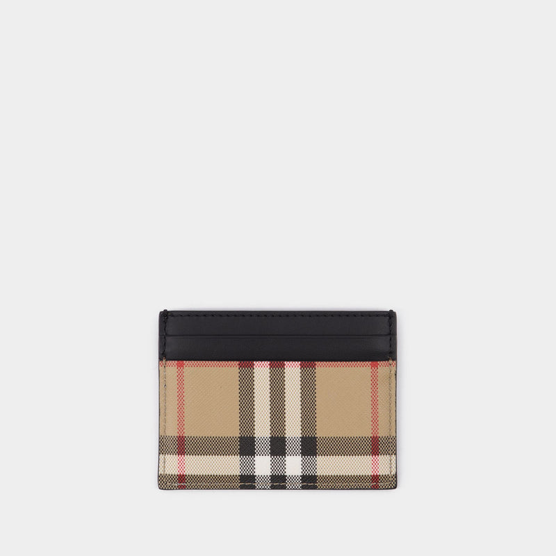 Sandon Cardholder in Beige/Black Fabric