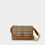 MD Note Hobo Bag - Burberry - Cotton - Brown