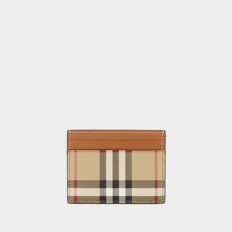 Burberry LS Sandon 米色皮质卡包