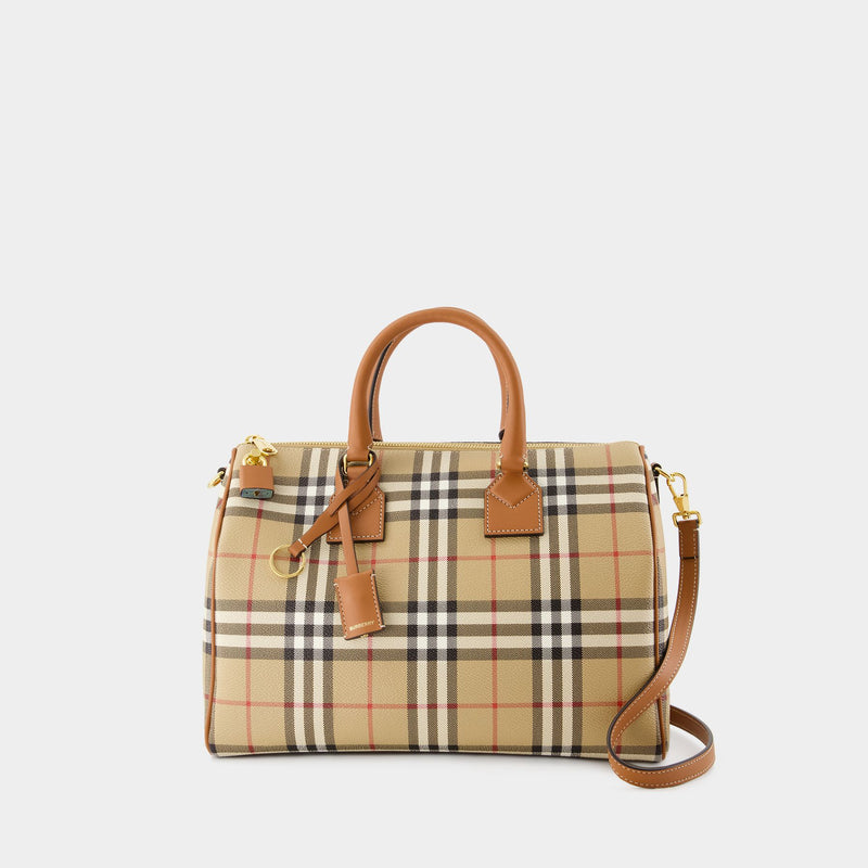 Burberry 米色皮质保龄球包