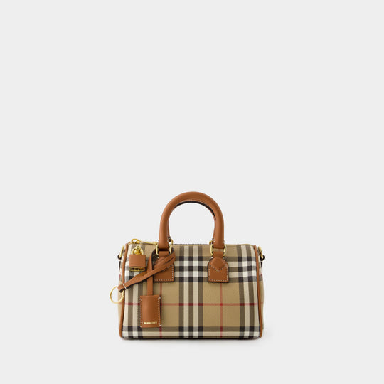 Burberry 米色皮质保龄球包