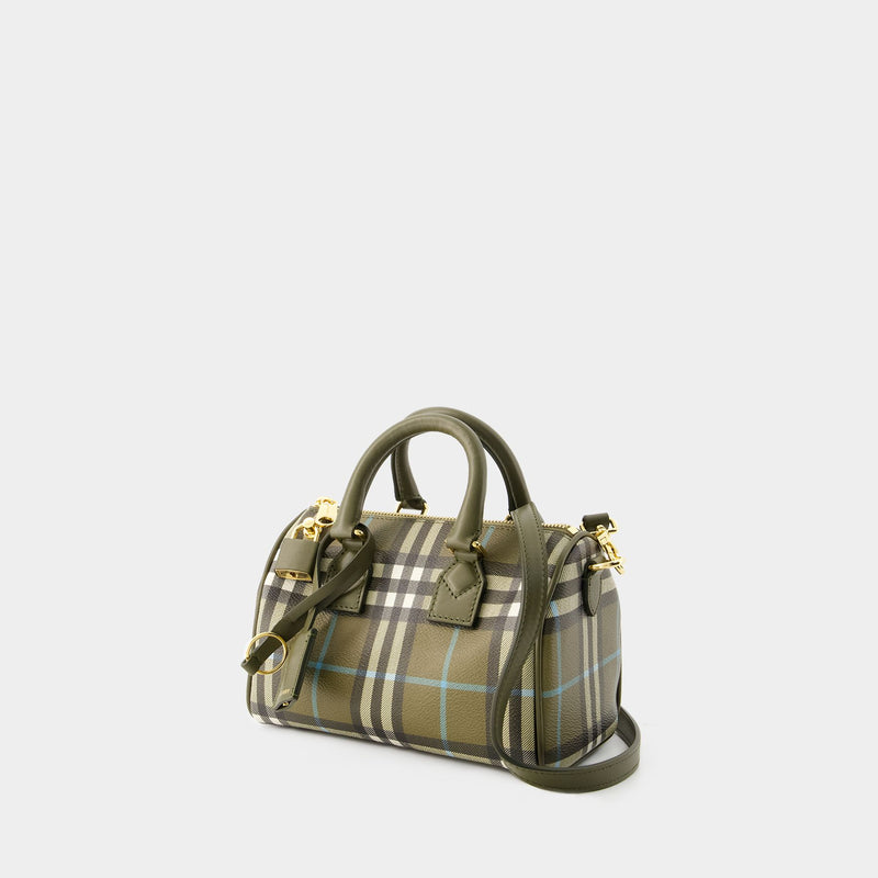 Mini Bowling Bag - Burberry - Leather - Olive Green