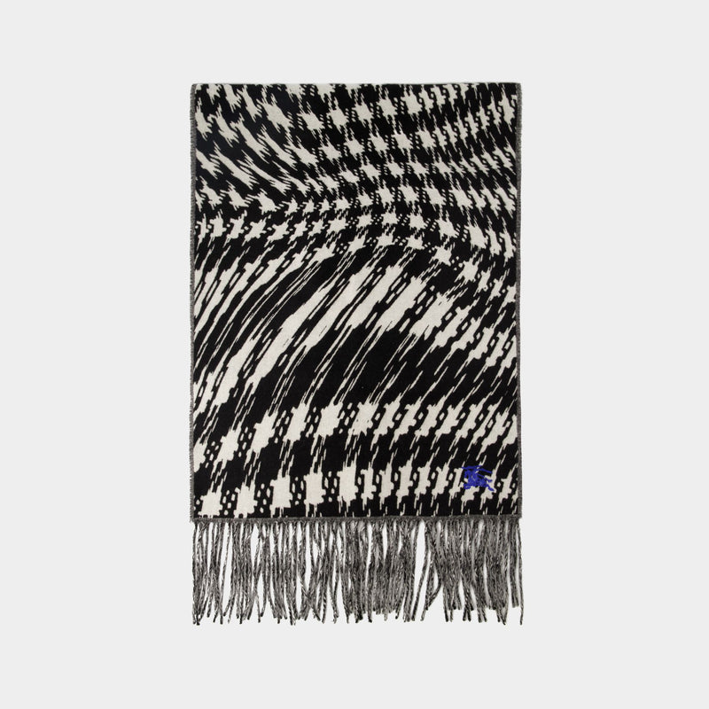 Mu Monochrome Scarf - Burberry - Cashmere - Beige