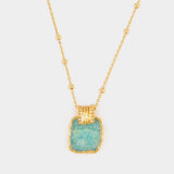 Amazonite Lena Charm Necklace 金色项链