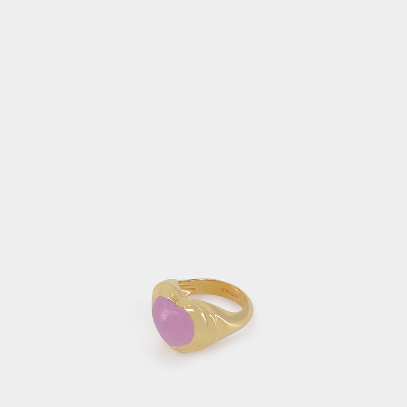 Purple Quartz Heart Ring 金色戒指