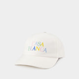 Casablanca Stacked Logo Hat白色棉质棒球帽