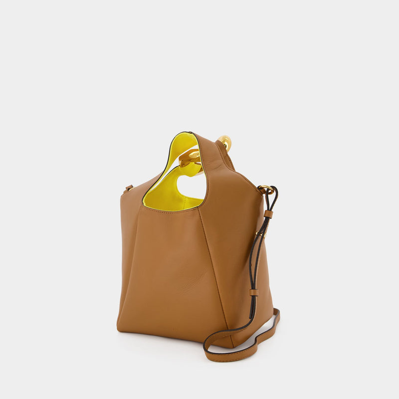 Chain Link Shopper Bag - J.W. Anderson - Pecan/Yellow - Leather