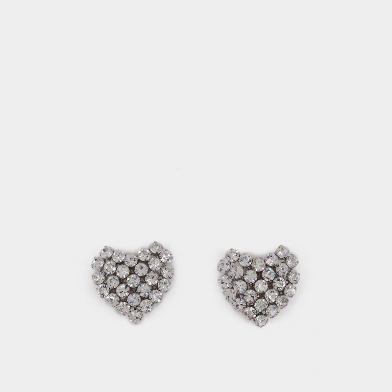 Heart earrings 银色金属心形耳环
