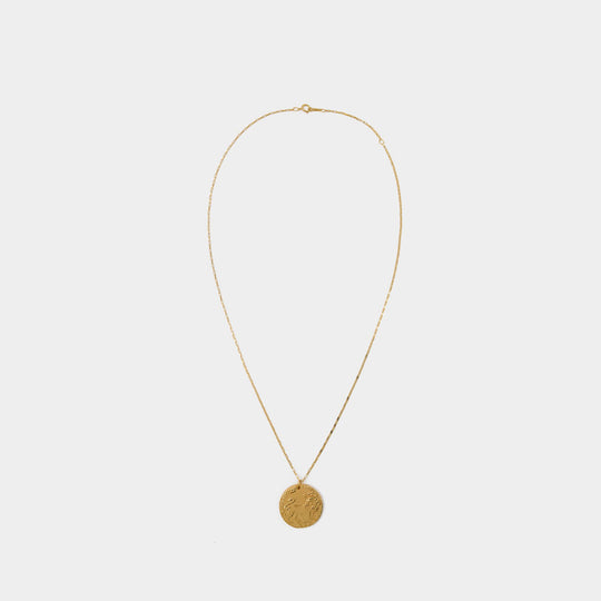 Alighieri Il Leone Medaillon 镀金金属奖章项链