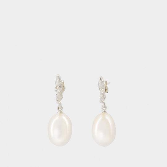 Lustre of the Moon 银色耳环