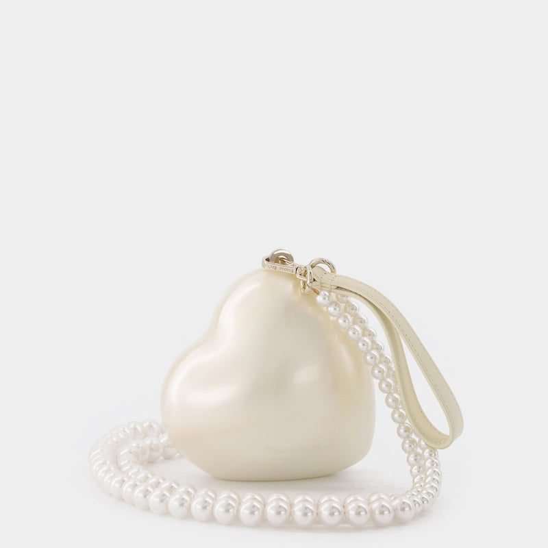 Simone Rocha Micro Heart Bracelet 皮革珍珠表带心形晚宴包