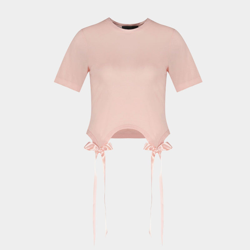 Bow Tails 淡粉色棉质T恤