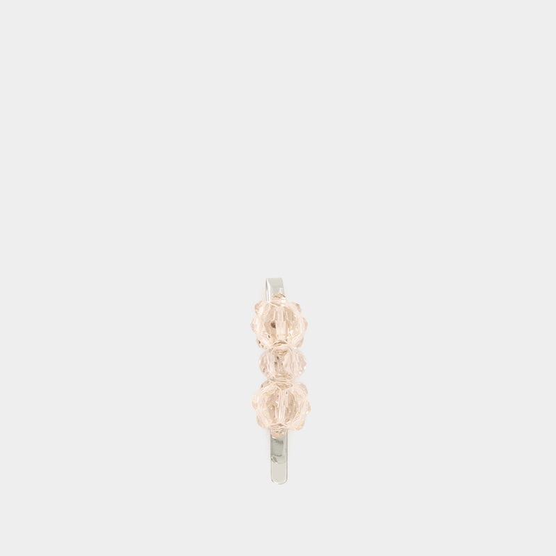 Mini Flower 裸色水晶发卡