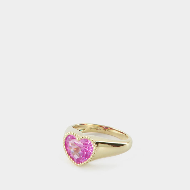 Cœur Pierre Rose 9K黄金粉色宝石戒指