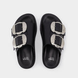 Toga Pulla Sandals 皮质凉鞋棕色