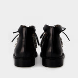 Toga Pulla Aj1231黑色光面羊皮低跟鞋尖头鞋