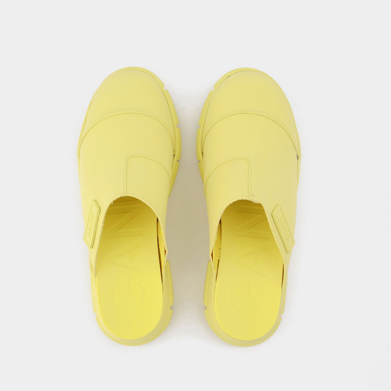 Ganni Clog 女士橡胶沙滩鞋 舒适凉拖鞋时尚穆勒鞋2023春季新款