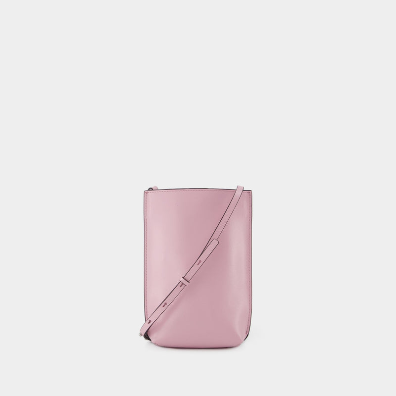 Banner Small crossbody - Ganni - Leather - Pink