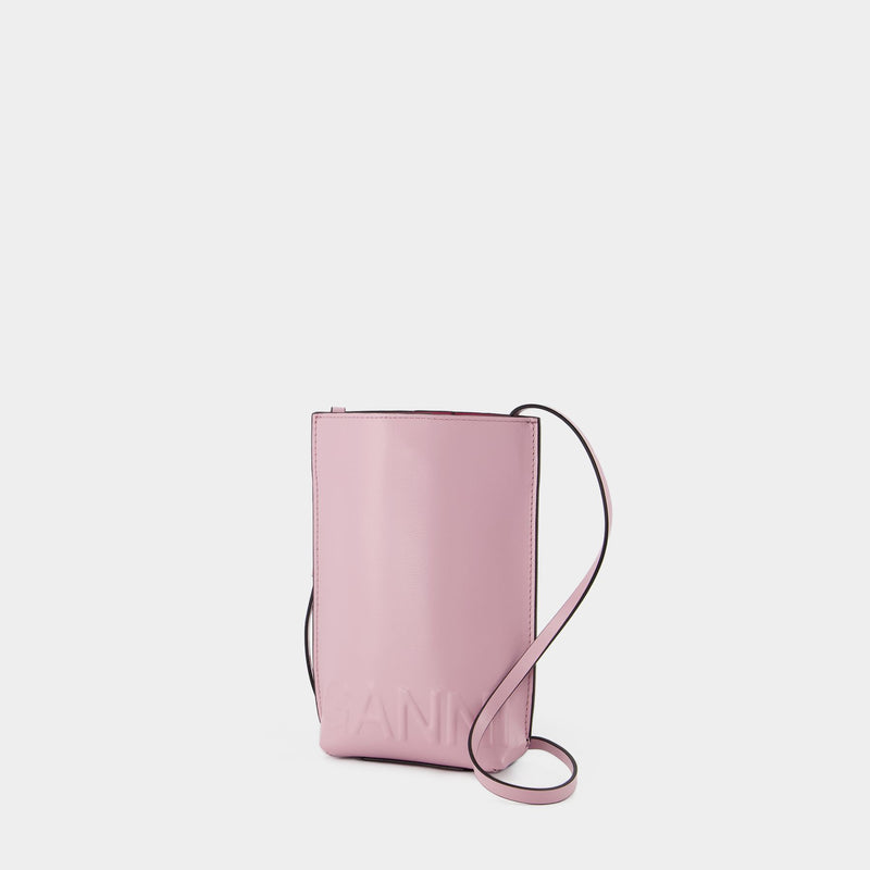 Banner Small crossbody - Ganni - Leather - Pink