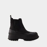 Ganni Outdoor Chelsea Boots 黑色橡胶材质切尔西靴