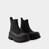 Ganni Outdoor Chelsea Boots 黑色橡胶材质切尔西靴