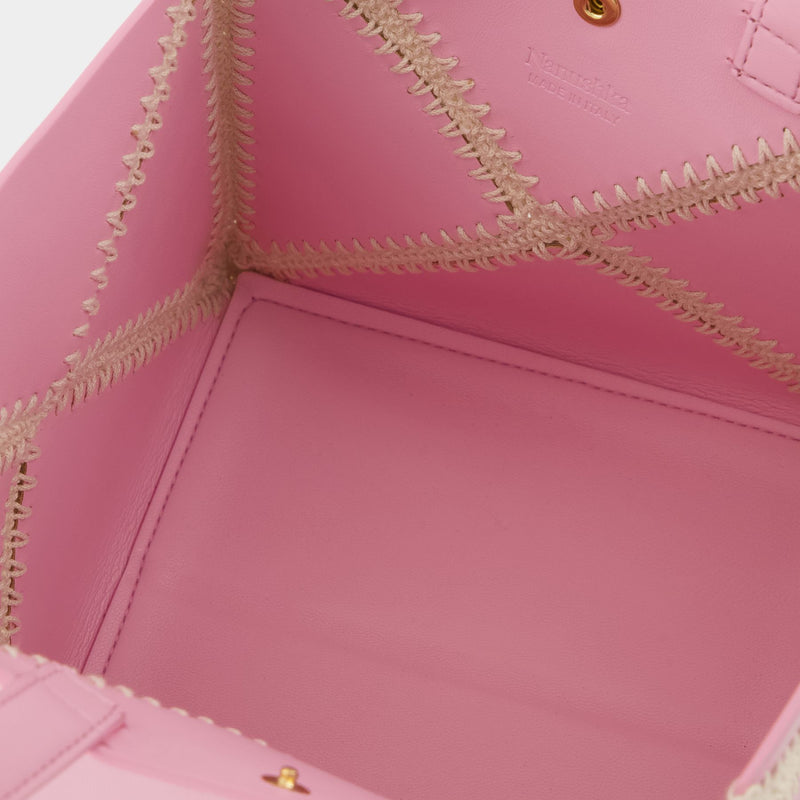 The Origami Mini  - Nanushka - Pink/Cream - Leather Vegan