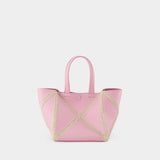 The Origami Mini  - Nanushka - Pink/Cream - Leather Vegan