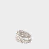 Mesh Ferm Green Ring - Tom Wood - Silver - Silver