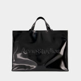 Logo Ew Tote Bag - Acne Studios -  Black - Cotton