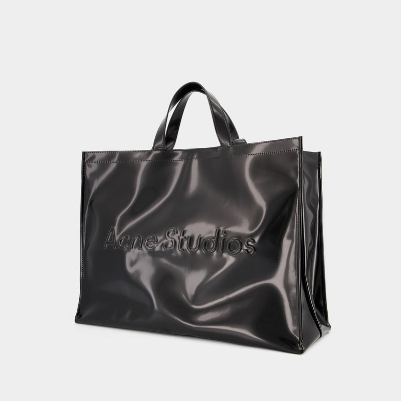 Logo Ew Tote Bag - Acne Studios -  Black - Cotton