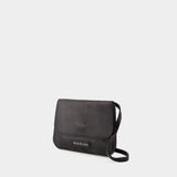 Platt Crackle Crossbody Bag - Acne Studios - Leather - Black