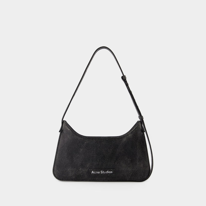 Platt Mini Crackle Hobo Bag - Acne Studios - Leather - Black