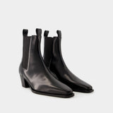 The City Ankle Boots - Toteme - Leather - Black